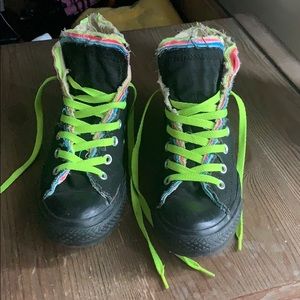 Black Converse with Neon colors
